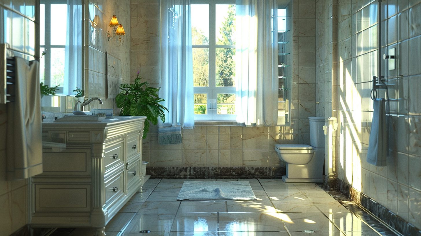Правильная очистка плитки поможет сделать вашу ванную комнату яркой и чистой на протяжении длительного времени